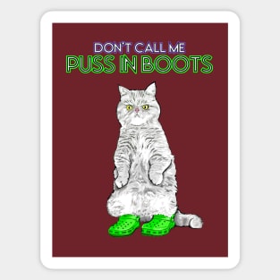 Kitty in Clogs- Green Sticker